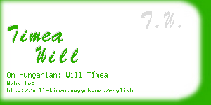 timea will business card